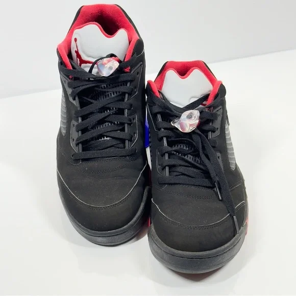 Air Jordan 5 Retro Low Alternate 90 Black Gym Red Men's Size 12 - 819171-001 - Picture 6 of 8